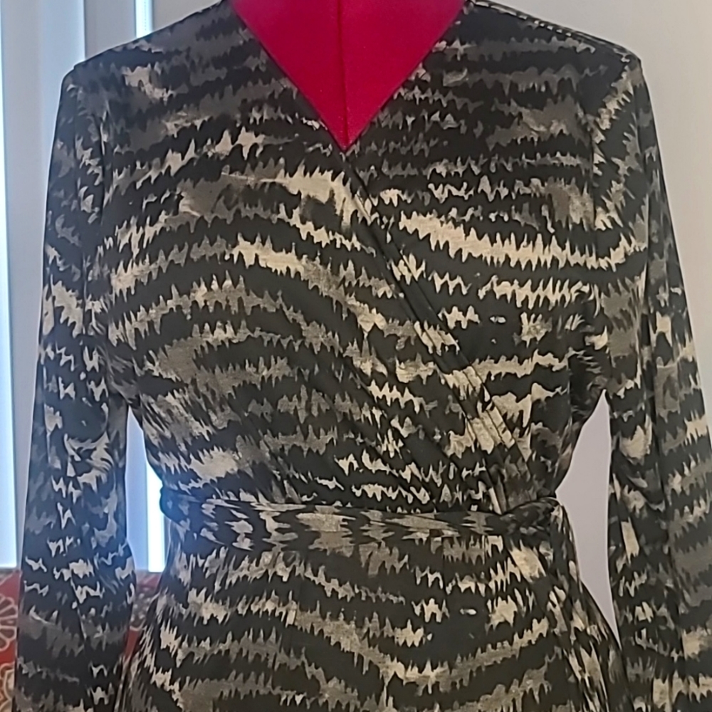 Black & Grey Wrap Dress- LLR Michelle Wrap Dress